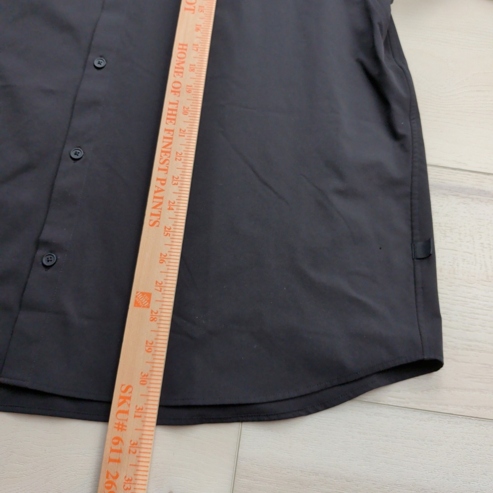 Lululemon New Venture Shirt Mens XL Long Sleeve Button Black Stretch - Picture 6 of 8